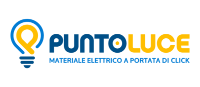Il logo relativo al negozio Punto Luce - Materiale elettrico e termoidraulico